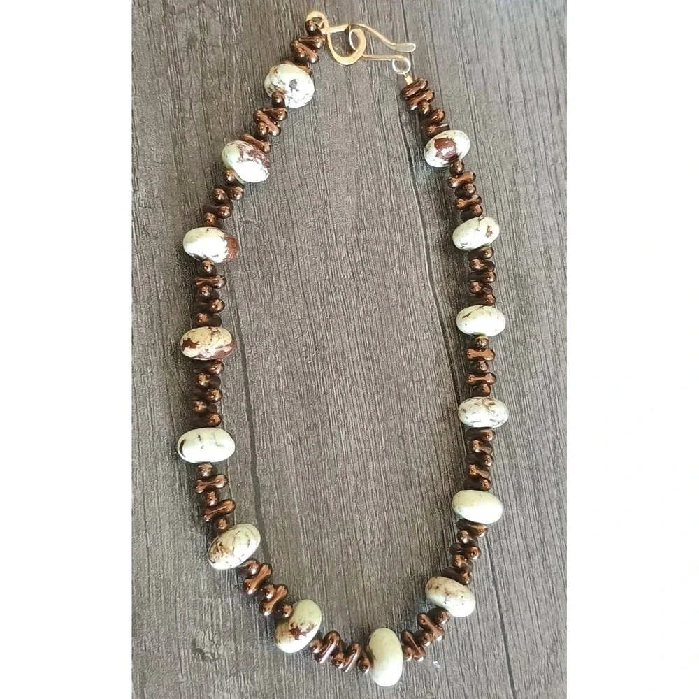 Lemon Chrysoprase Copper Tone Sterling Silver Necklace Bracelet Earrings Vintage